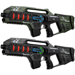 2 light battle connect mega blasters anti cheat laserguns metallic groen grijs
